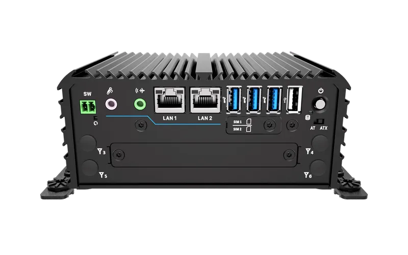 RCO-1000-ASL-20 Fanless Mini Computer with Intel® Atom® x7433RE/x7835RE Processors, 1x DP, 1x HDMI, 4x USB, 1x 2.5" SATA