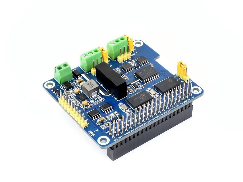 2-канальная изолированная шляпа расширения шины CAN для Raspberry Pi, двухчиповое решение, штабелируемая конструкция для расширения нескольких каналов CAN, Raspberry Pi HAT