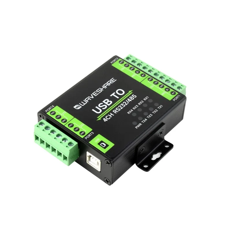 Промышленный изолированный преобразователь USB в RS232/485, оригинальный чип FT4232HL, поддерживает USB-2-канальный RS232 + 2-канальный RS232/485