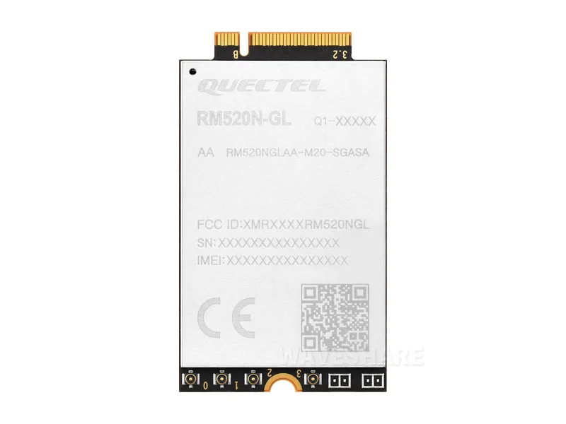 Quectel RM520N-GL Модуль IoT 5G Global Band, модуль 5G Sub-6G, форм-фактор M.2 со спецификациями 3GPP 5G Release 16