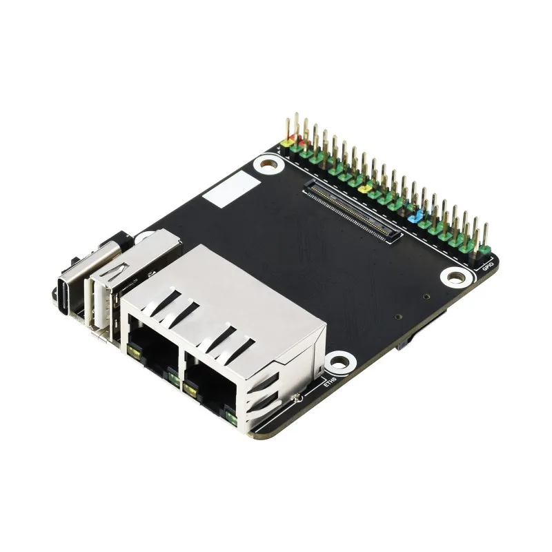 Базовая плата Mini Dual Gigabit Ethernet, предназначенная для вычислительного модуля Raspberry Pi 4