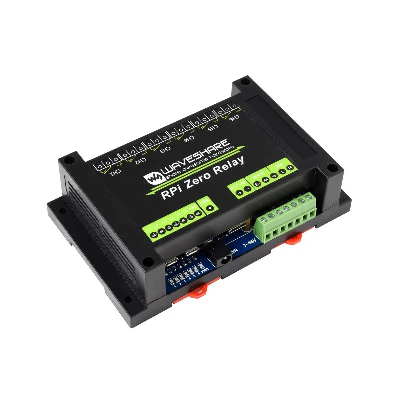 Промышленный 6-канальный релейный модуль для Raspberry Pi Zero, RS485/CAN, изолированная защита