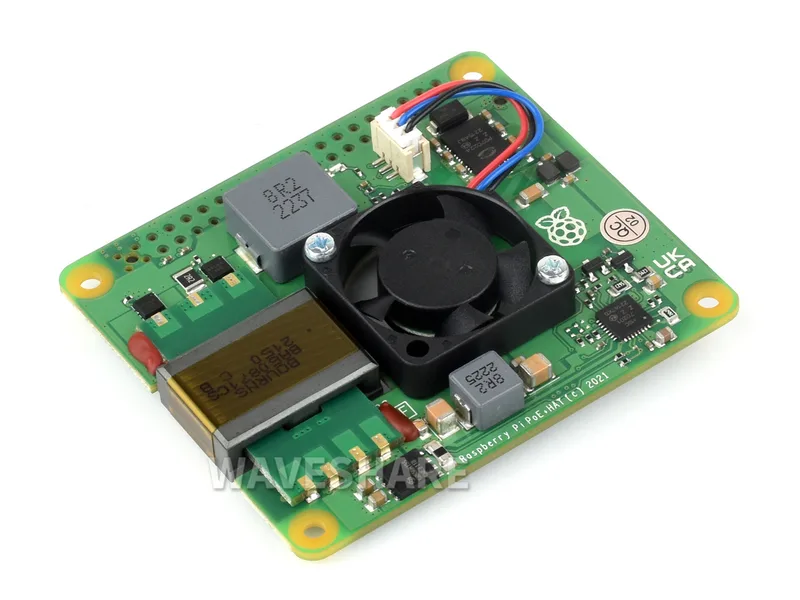 Raspberry Pi PoE+ HAT для Raspberry Pi 3B+/4B, совместимый с 802.3af/at