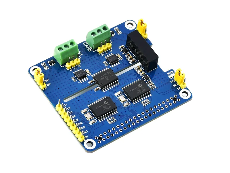 2-канальный изолированный модуль расширения CAN для Raspberry Pi, двухчиповое решение
