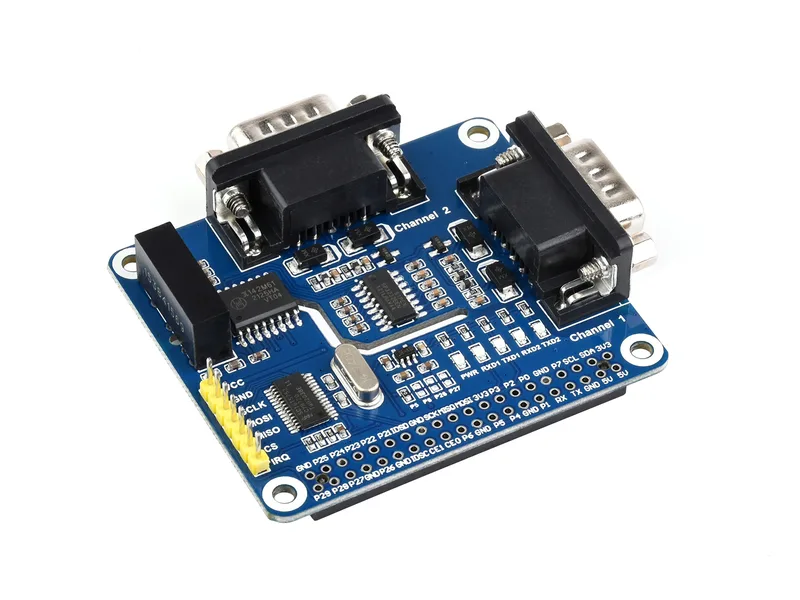 2-канальный изолированный модуль расширения RS232 для Raspberry Pi