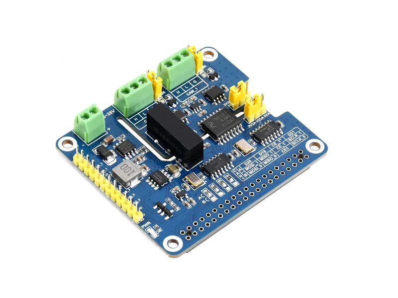 2-канальный изолированный Шляпка расширения CAN FD для Raspberry Pi, множественная защита