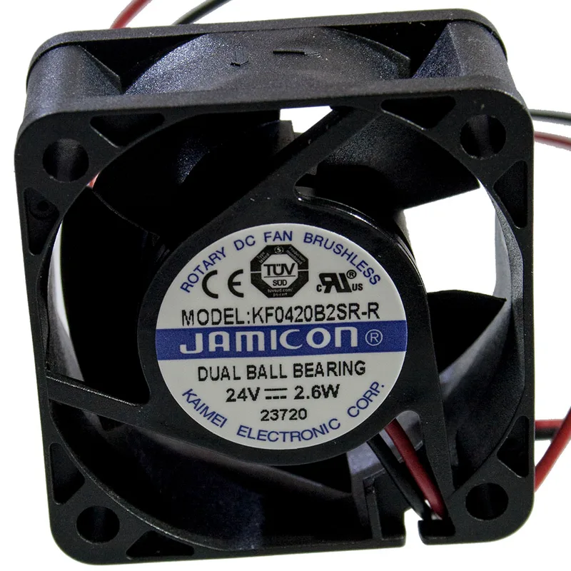KF0420B2SR-R, Вентилятор 24В 40х40х20мм 8500 об/мин подшипник качения, Jamicon, Вентилятор