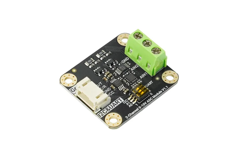 Gravity: 15-битный двухканальный высокоточный АЦП 0–10 В, модуль АЦП для Arduino/Raspberry Pi/ESP32