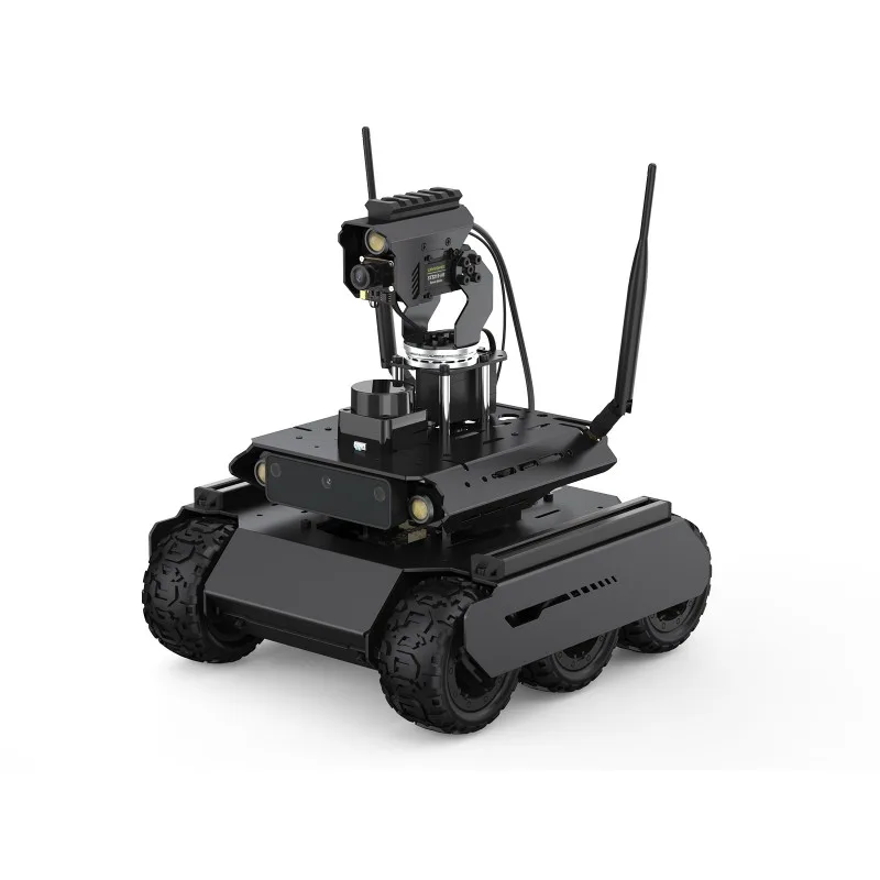 UGV Rover ROS 2 с открытым исходным кодом, 6-колесный 4WD робот с искусственным интеллектом для платы серии Jetson Orin, два контроллера, гибкое всенаправленное панорамирование на 360 °, дополнительно для комплекта Jetson Orin Nano 4 ГБ