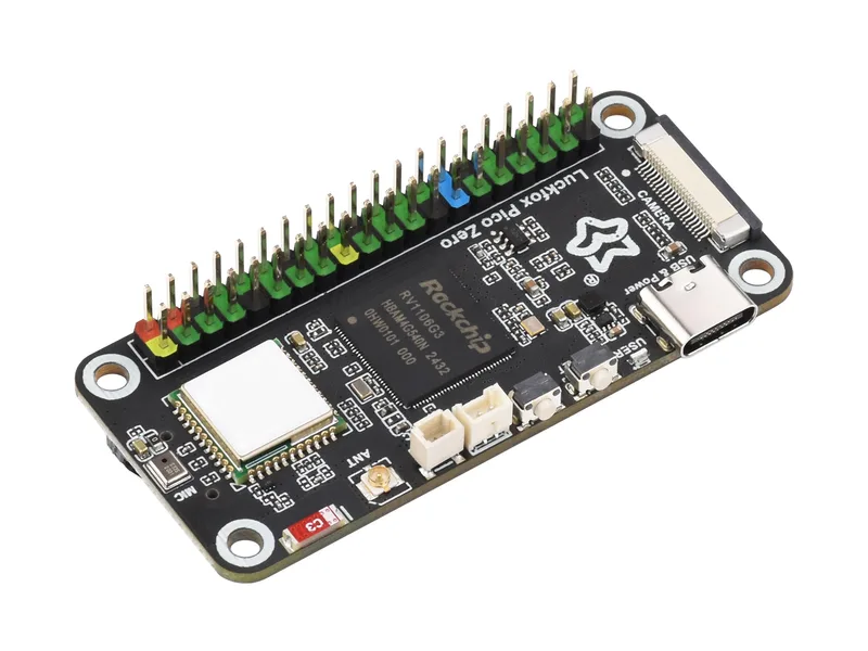 Плата разработки Luckfox Pico Zero Linux Micro, на базе чипа Luckfox RV1106G3, вычислительная мощность 1 TOPS, 8 ГБ eMMC, с беспроводным модулем