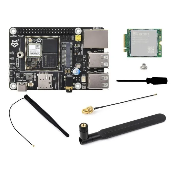 Плата для разработки Luckfox Pico Pi Linux Micro, на базе Luckfox Core1106, 8 ГБ eMMC, поддерживает интеллектуальное кодирование, встроенный ISP3.2 третьего поколения собственной разработки