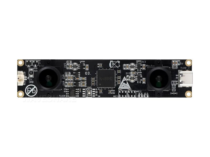 OS02G10 2-мегапиксельный стерео USB-модуль камеры, сенсорный чип OS02G10, порт USB2.0, синхронизированный вывод одного кадра, базовая линия 62 мм, линзы без искажений