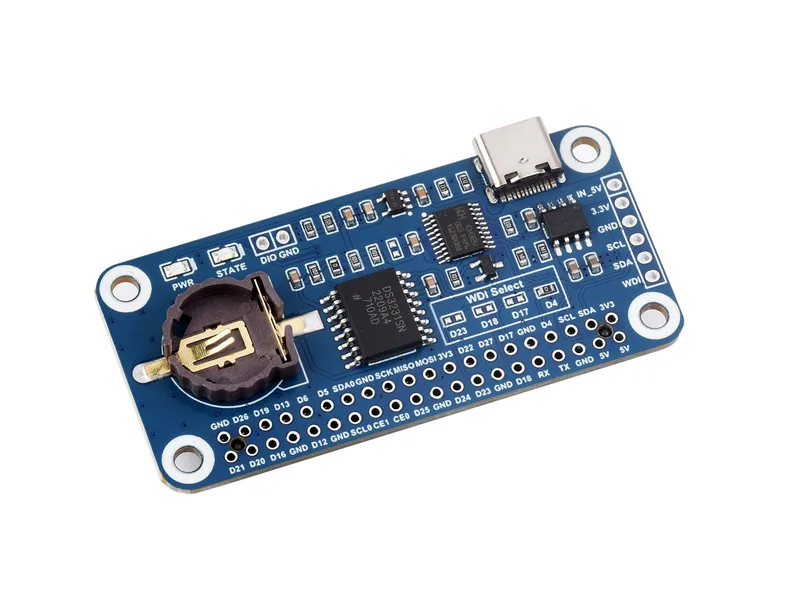RTC WatchDog HAT (B) для Raspberry Pi, встроенный высокоточный чип RTC DS3231SN
