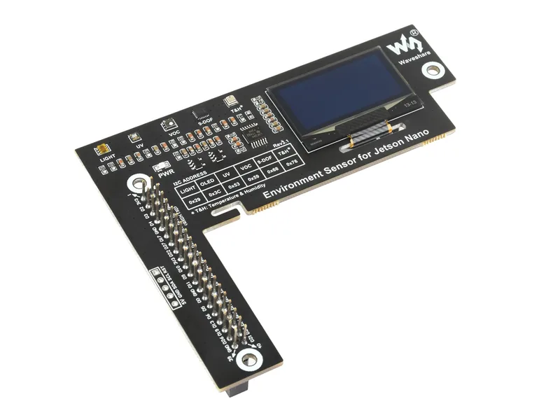 Модуль датчиков окружающей среды для Jetson Nano, шина I2C, с 1,3-дюймовым OLED-дисплеем