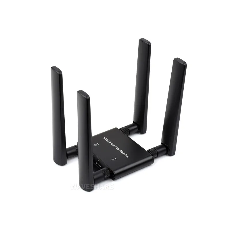 Плата расширения 5G DONGLE, порт USB 3.2, корпус из алюминиевого сплава, четыре антенны, встроенный интерфейс M.2 Key B, опции для модуля 5G