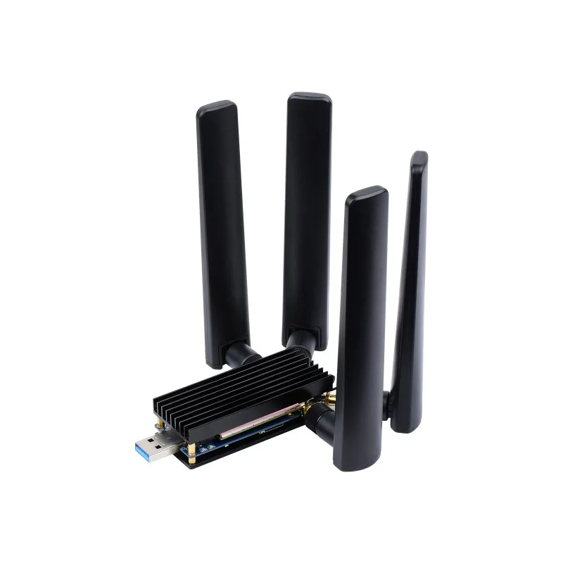 Модуль 5G DONGLE, четыре антенны, порт USB3.1, радиатор из алюминиевого сплава, интерфейс M.2 Key B, опции для модуля 5G