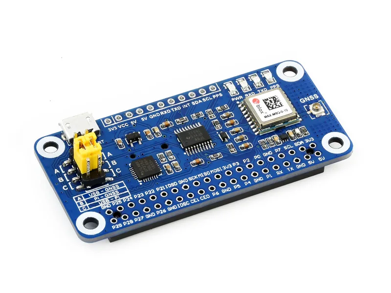 MAX-M8Q GNSS HAT для Raspberry Pi, поддержка многосозвездных приемников, GPS, Beidou, Galileo, ГЛОНАСС