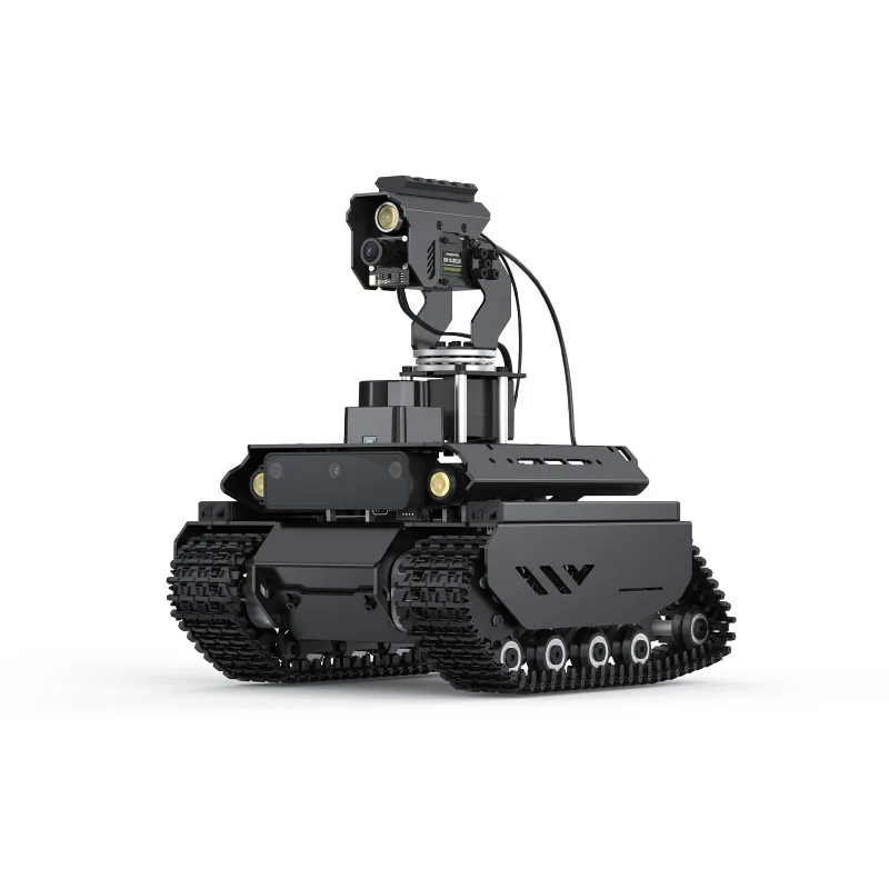 UGV Beast ROS 2 Внедорожный гусеничный робот с искусственным интеллектом с открытым исходным кодом, два контроллера, компьютерное зрение, цельнометаллический корпус, гибкий и расширяемый, подходит для Raspberry Pi 4B / Raspberry Pi 5