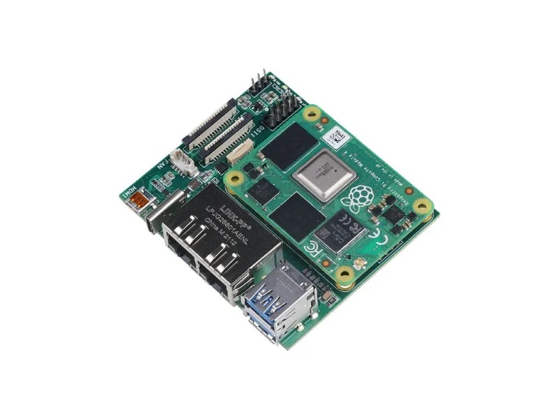 Несущая плата CM4 с двумя гигабитными сетевыми адаптерами Ethernet для Raspberry Pi CM4 с 4 ГБ ОЗУ/32 ГБ eMMC