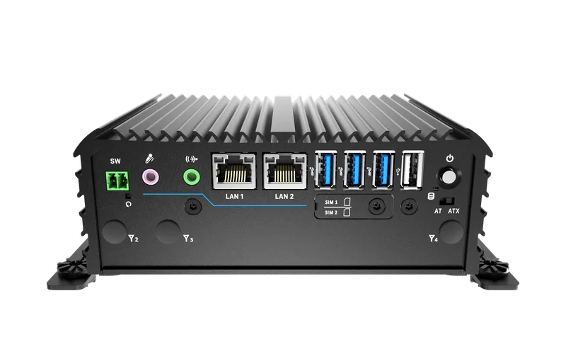 RCO-1000-ASL-10 Fanless Mini Computer with Intel® Atom® x7433RE/x7835RE Processors, 1x DP, 1x HDMI, 4x USB, 1x 2.5" SATA