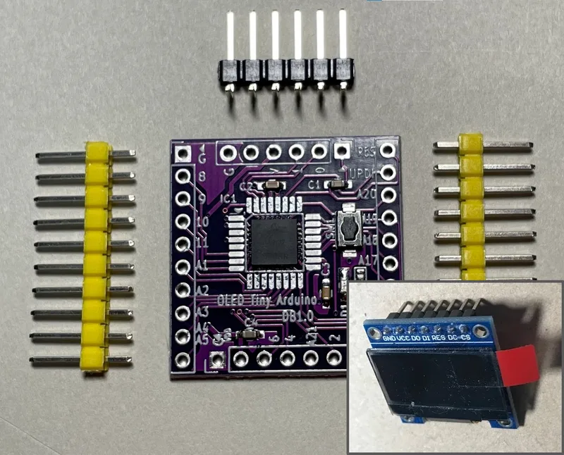 Плата Arduino AVR64DB32OLED 0,96 дюйма OLED