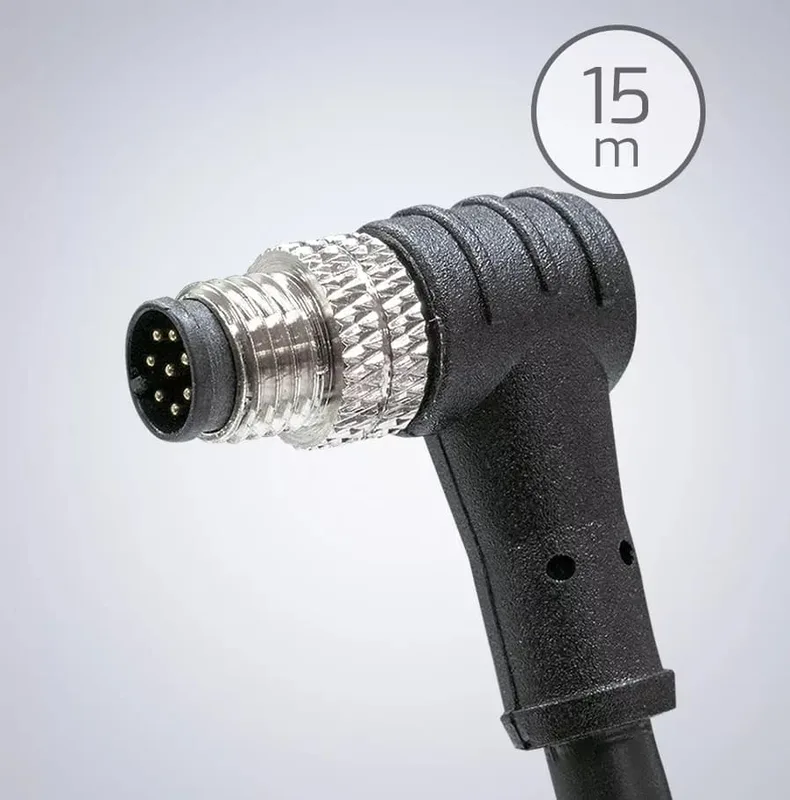 M8 GPIO 8-pin Cable [Right Angle, Down(Triton) / Up(Atlas & Helios)]-15m