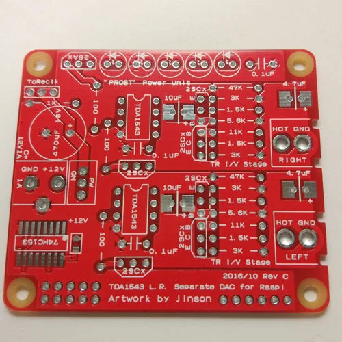 TDA1543 LR ЦАП для Raspberry Pi
