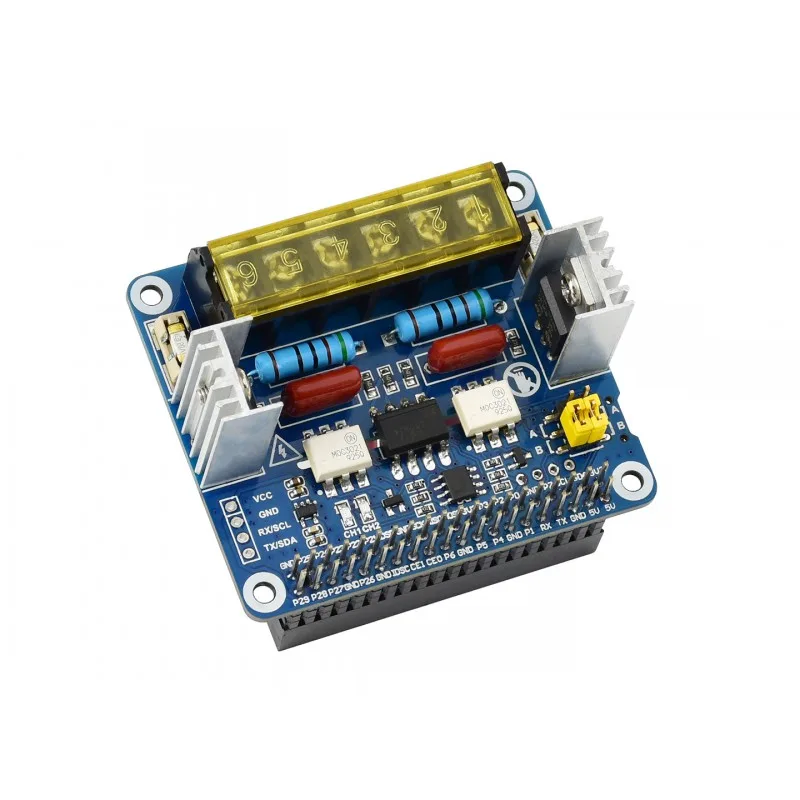 2-канальный триак для Raspberry Pi, интегрированный MCU, UART/I2C