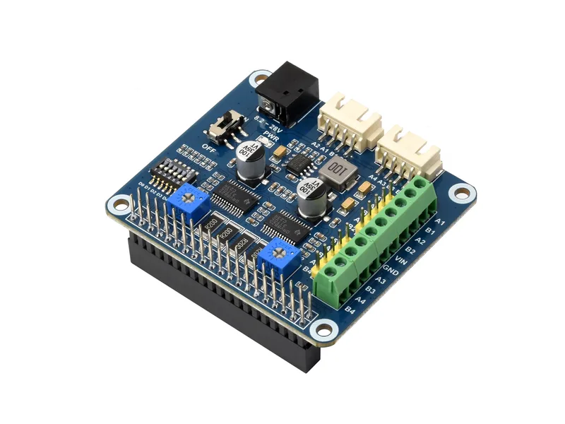 Шляпа шагового двигателя для Raspberry Pi, управляет двумя шаговыми двигателями