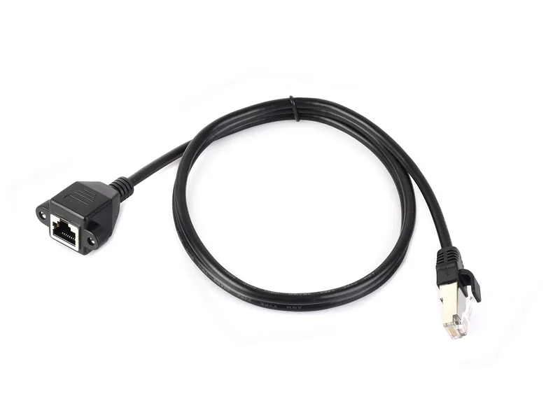 Удлинительный кабель Ethernet RJ45, никелированная железная оболочка, обеспечивающая эффективную защиту от помех, гибкая оболочка из ПВХ