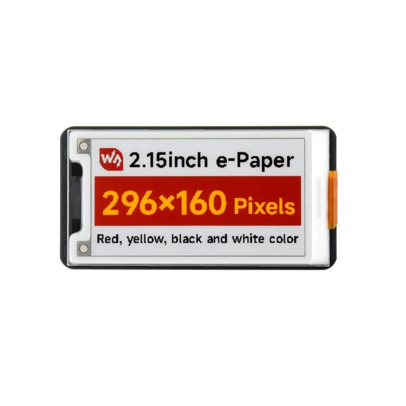 2,15-дюймовый дисплей на электронной бумаге (G), дисплей E-Ink, 296x160, красный/желтый/черный/белый, интерфейс SPI