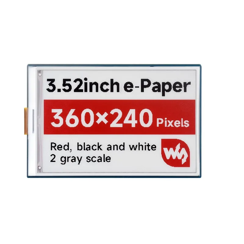 3,52-дюймовый дисплей на электронной бумаге (B), дисплей E-Ink, 360x240, красный/черный/белый, интерфейс SPI
