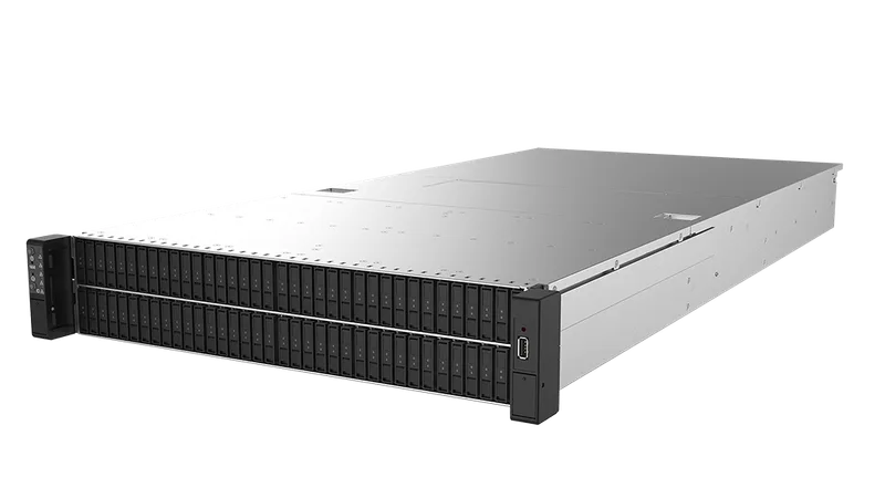 FlacheSAN2N108M-D5 2U with 108x hot-swappable Intel® EDSFF (E1.L) NVMe SSD bays