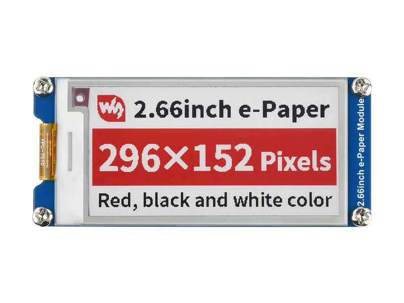 2,66-дюймовый модуль дисплея E-Paper E-Ink (B), 296×152, красный/черный/белый, SPI
