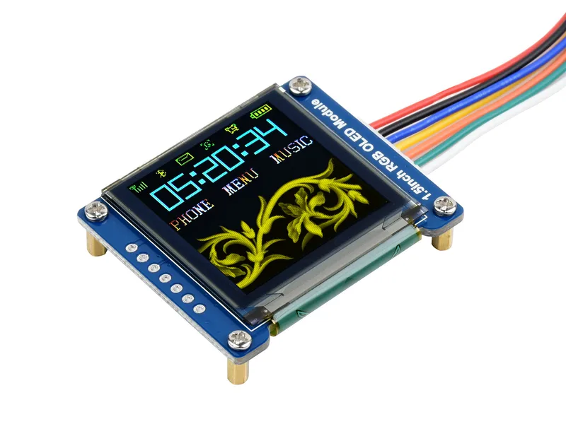 1,5-дюймовый модуль RGB OLED-дисплея, 65 тыс. цветов RGB, 128 × 128, SPI