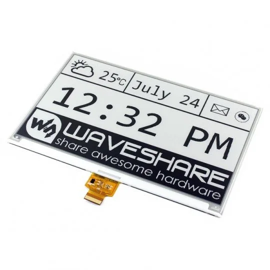 800×480, 7,5-дюймовый дисплей E-Ink HAT для Raspberry Pi