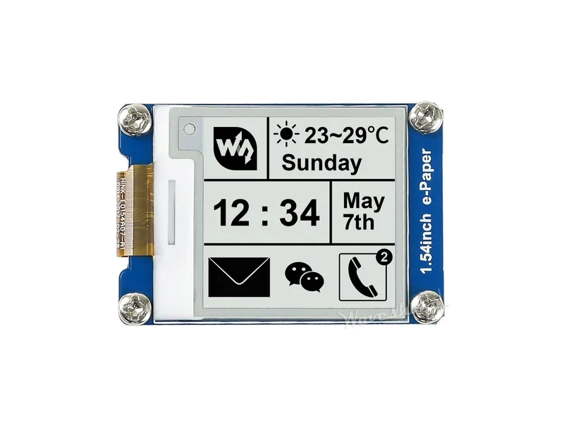 200x200, 1,54-дюймовый дисплейный модуль E-Ink