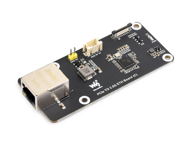 PCIe TO 2.5G ETH (C) для Raspberry Pi 5, поддерживает ОС Raspberry Pi, без драйверов, Plug And Play