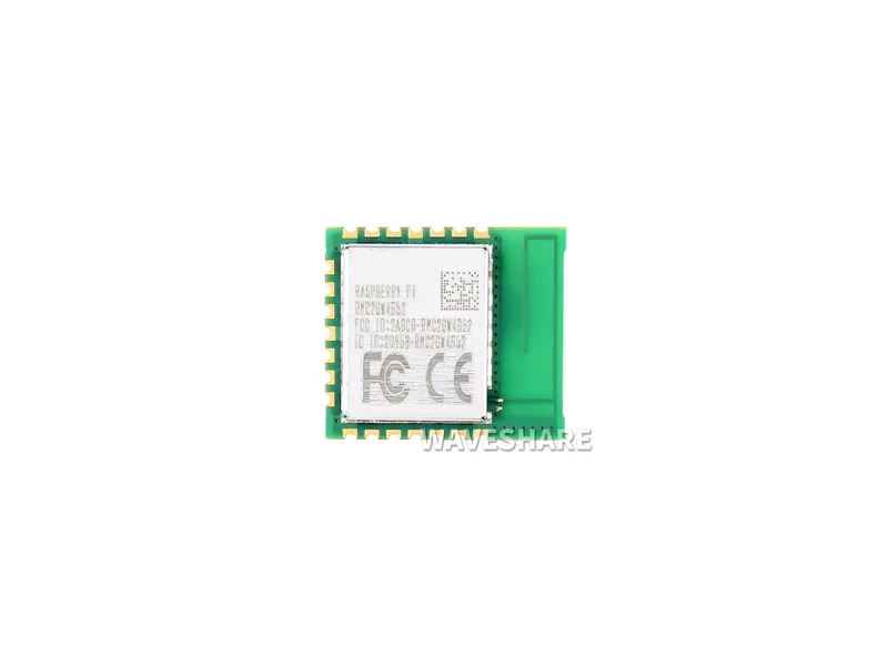 Официальный радиомодуль Raspberry Pi 2, поддерживает 1 × 1 однодиапазонный Wi-Fi 4 (802.11n) 2,4 ГГц и Bluetooth 5.2, встроенную антенну 2,4 ГГц, дизайн зубчатых краевых накладок