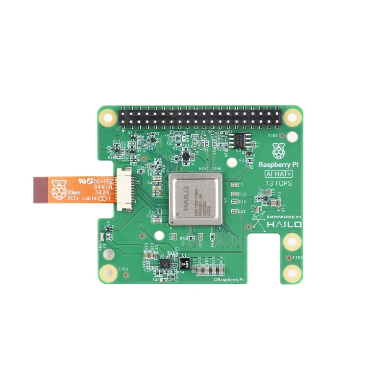 Официальный Raspberry Pi AI HAT+, встроенный AI-ускоритель Hailo-8 для быстрого создания широкого спектра приложений на базе искусственного интеллекта, варианты для 13 TOPS / 26 TOPS