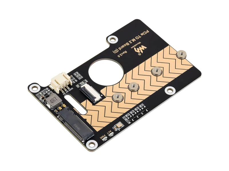 Плата адаптера PCIe к M.2 (D) для Raspberry Pi 5, совместимая с SSD-накопителями M.2 протокола NVMe размера 2280/2260/2260/2230, Raspberry Pi 5 NVMe