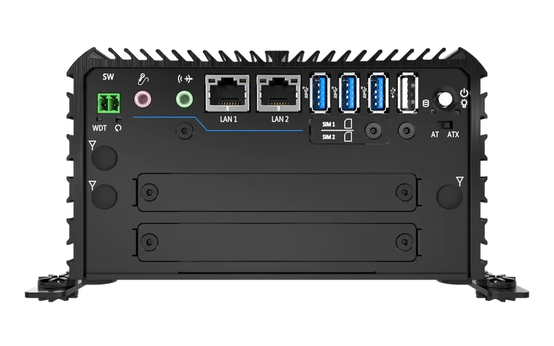 RCO-1000-EHL-30 Fanless Mini Computer with Intel® Atom® X6425E Processor, 2x DP, 2x COM, 1x 2.5" SATA HDD Bay