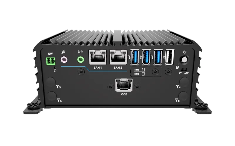 RCO-1000-ASL-20-OOB Fanless Mini Computer with Intel® Atom® x7433RE/x7835RE Processors, 1x DP, 1x HDMI, 4x USB, 1x 2.5"