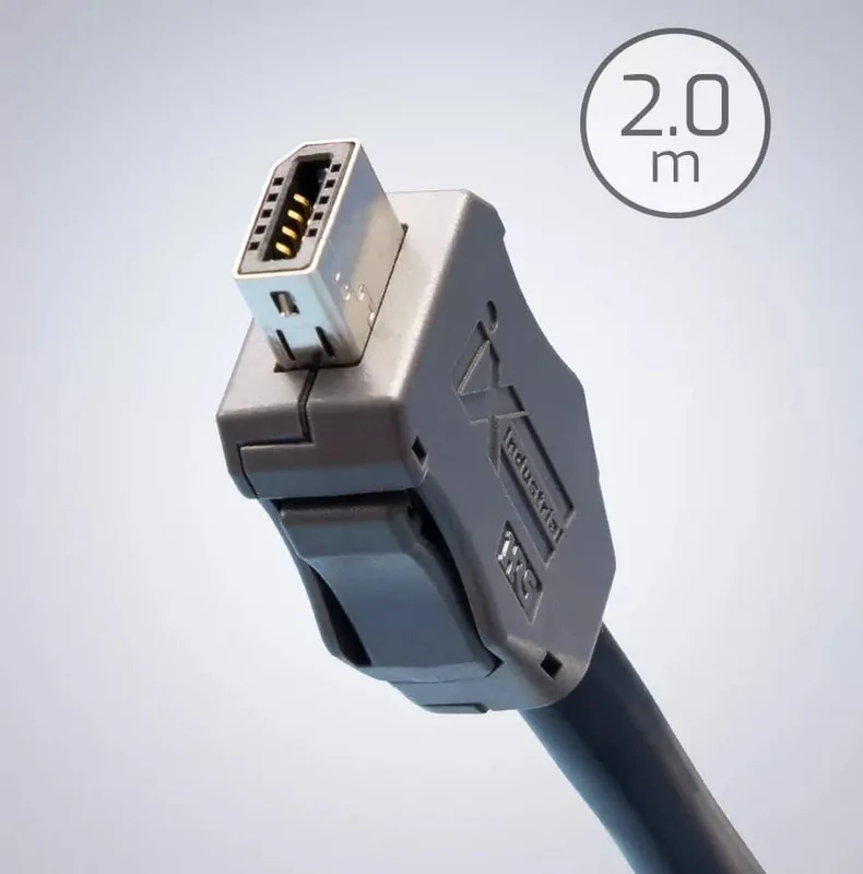 ix Industrial Ethernet Cat6a Cable – 2.0m, Black