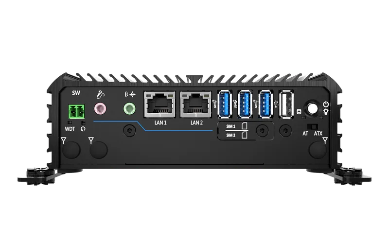 RCO-1000-EHL-10 Fanless Mini Computer with Intel® Atom® X6425E Processor, 2x DP, 2x COM, 1x 2.5" SATA HDD Bay