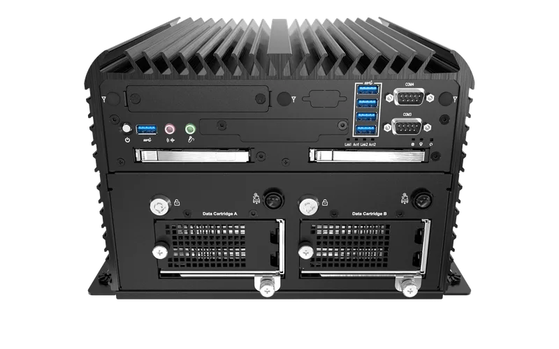 RCO-6000-CFL-4NS AI Edge Inference Computer with LGA 1151 for 9th Gen Intel® CPU & Q370 PCH, 4x U.2 15mm NVMe, Software