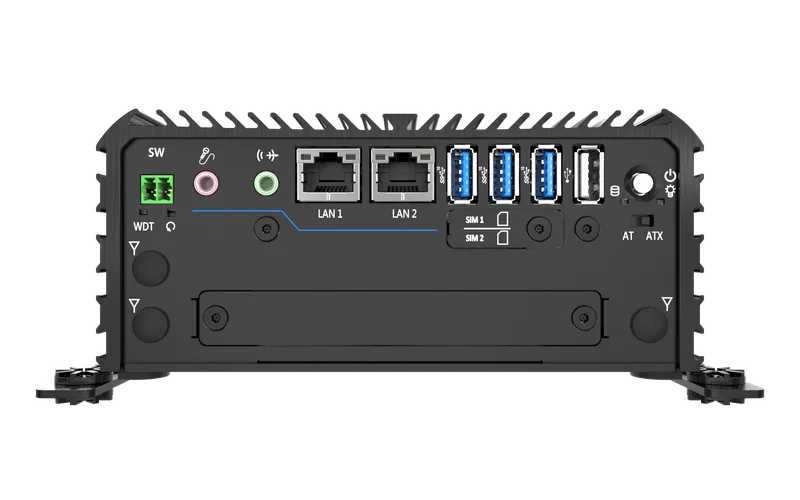 RCO-1000-EHL-20 Fanless Mini Computer with Intel® Atom® X6425E Processor, 2x DP, 2x COM, 1x 2.5" SATA HDD Bay