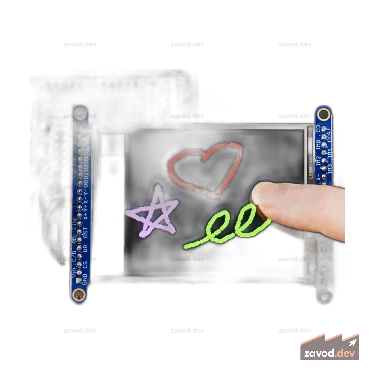 2,8-дюймовый TFT-дисплей с сенсорным экраном и разъемом MicroSD — ILI9341