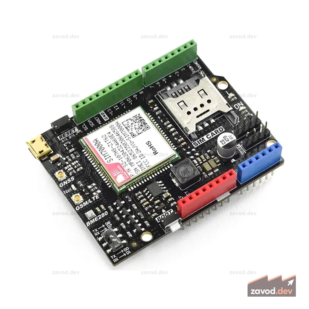 SIM7000A Arduino NB-IoT/LTE/GNSS/GPRS/GPS Expansion Shield (Америка) (Снято с производства)