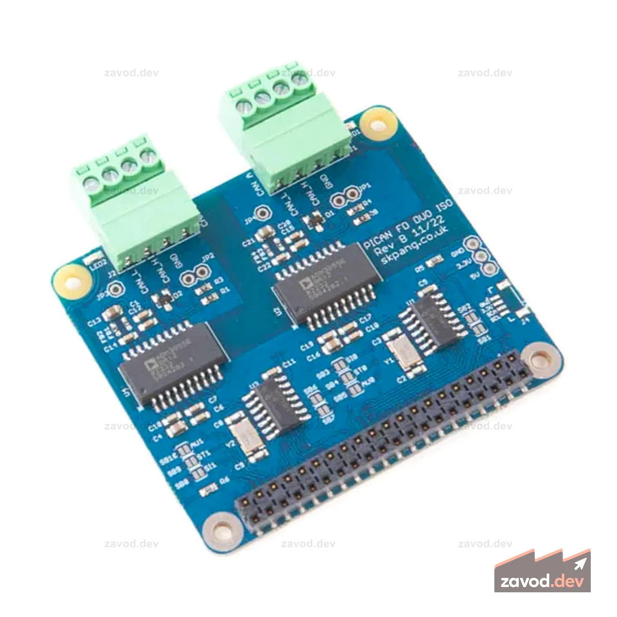 PiCAN FD Duo, изолированный для Raspberry Pi